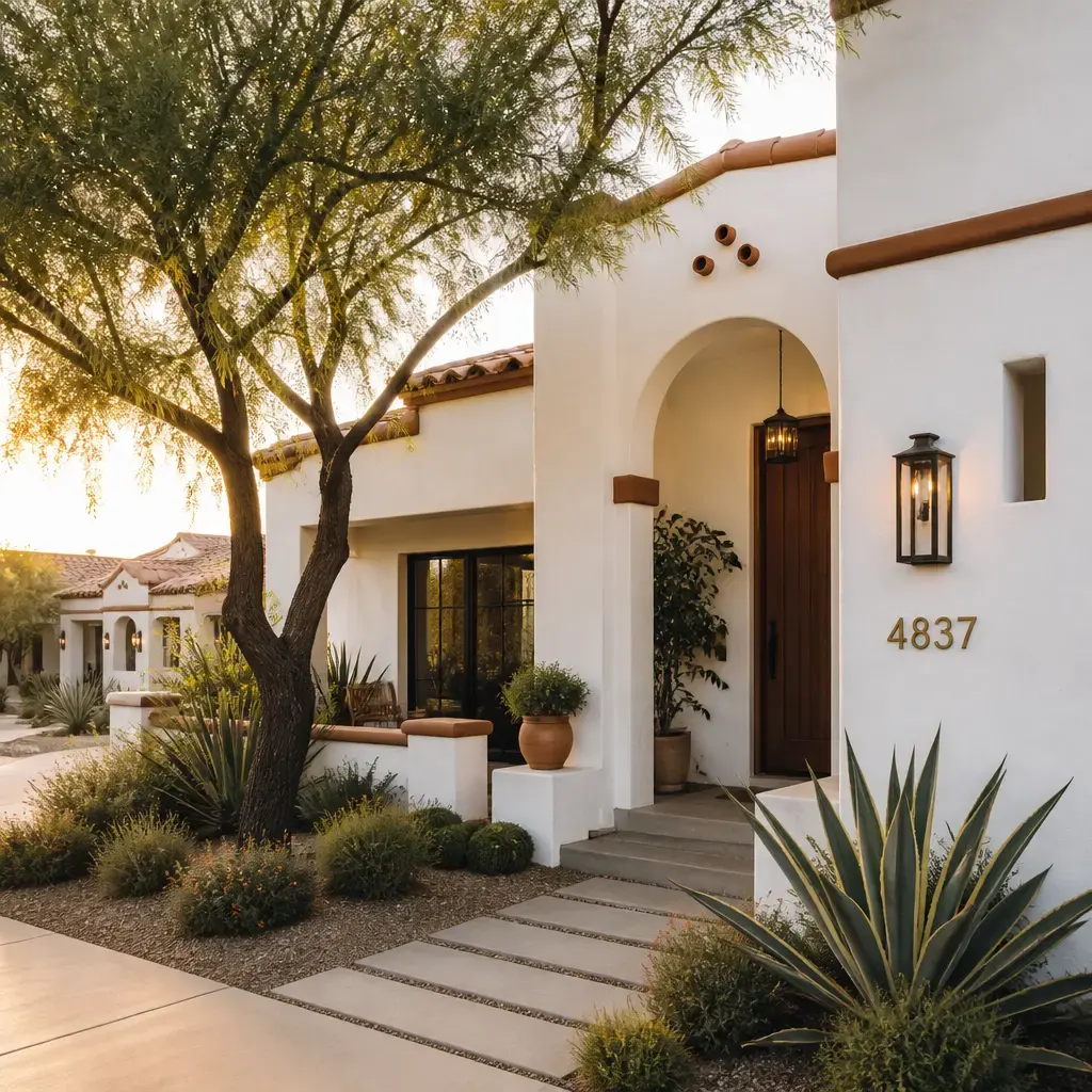 A completed project photographed in soft evening light