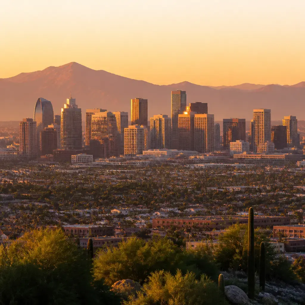 The city we work in, at golden hour