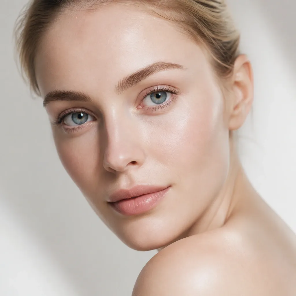 Patient portrait in soft light, six months after rhinoplasty
