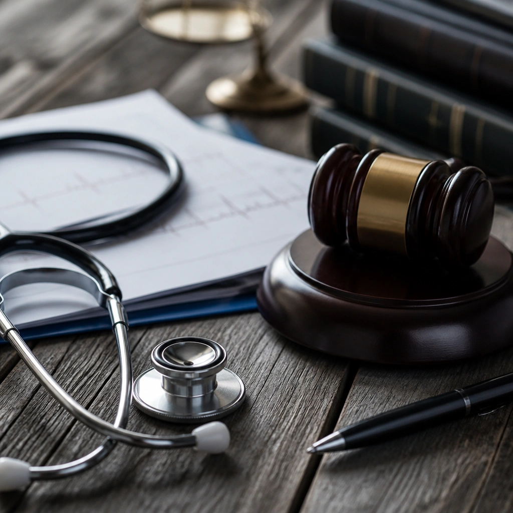 Attorneys reviewing accident reconstruction exhibits